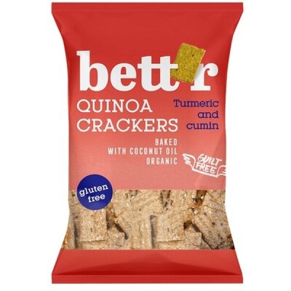 Crackers cu quinoa si turmeric  fara gluten eco 100g Bettr