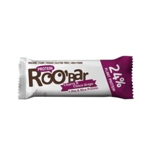 Baton proteic cirese ciocolata raw eco 40g Roobar