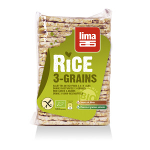 Rondele de orez expandat cu 3 cereale eco 130g