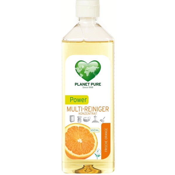 Detergent bio concentrat cu ulei de portocale Power Cleaner 510ml Planet Pure