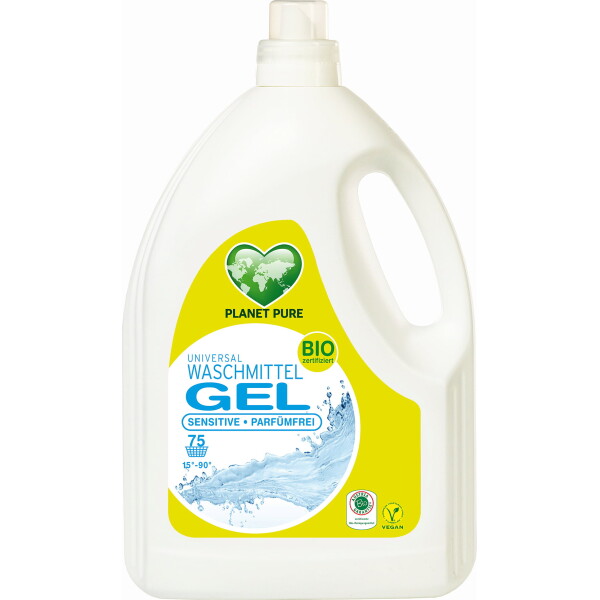 Detergent GEL bio de rufe hipoalergenic -fara parfum- 3L Planet Pure