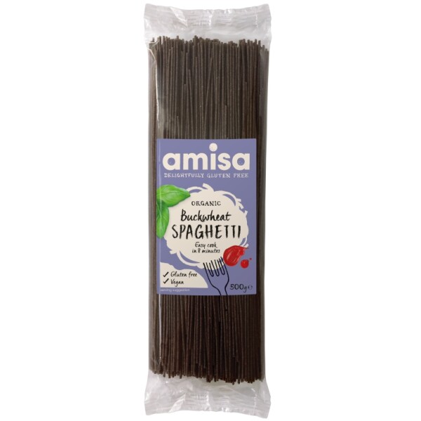 Spaghetti din hrisca integrala eco 500g AMISA