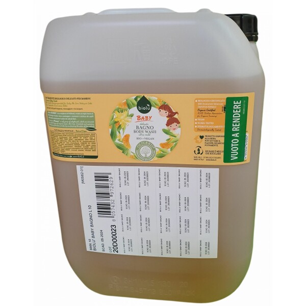 Biolu Gel de dus ecologic cu ulei de mandarin pentru copii 10L