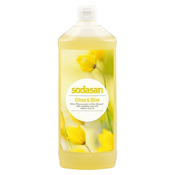 Sapun lichid gel de dus bio citrice masline 1L SODASAN